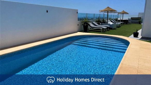 Villa Lillos has fabulous sea views- sleeps 9